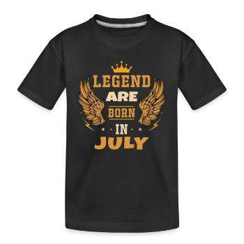 Die im Juli geborene Legende Geburtstagsgeschenk - Kinder Premium Bio T-Shirt - Schwarz - Vorne