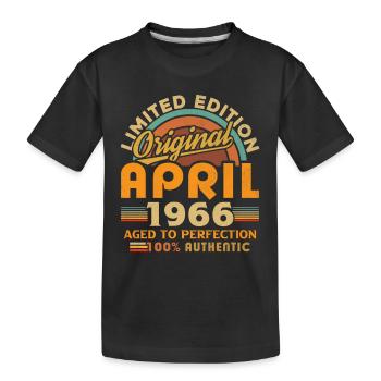 Avril 1966 Anniversaire Avril 1966 Avril - T-shirt bio Premium Enfant - noir - Devant