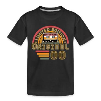 Original 2000 Vintage Anniversary Humor - Kids' Premium Organic T-Shirt - black - Front