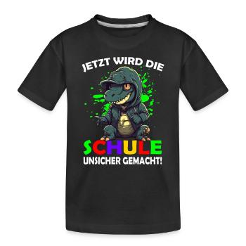 Erstklässler | Einschulung | Schulanfang - Kinder Premium Bio T-Shirt - Schwarz - Vorne