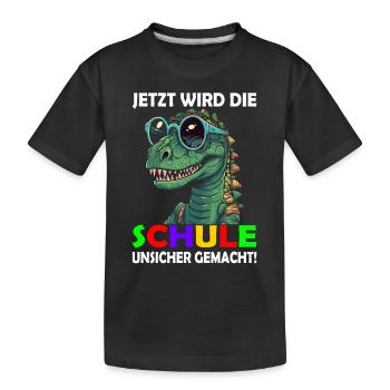 Erstklässler | Einschulung | Schulanfang - Kinder Premium Bio T-Shirt - Schwarz - Vorne