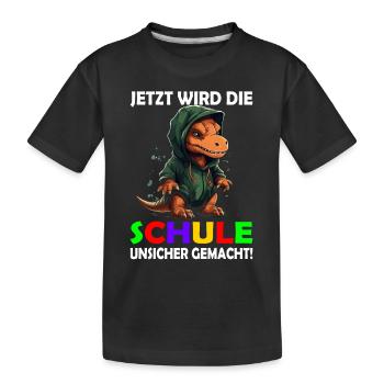 Erstklässler | Einschulung | Schulanfang - Kinder Premium Bio T-Shirt - Schwarz - Vorne