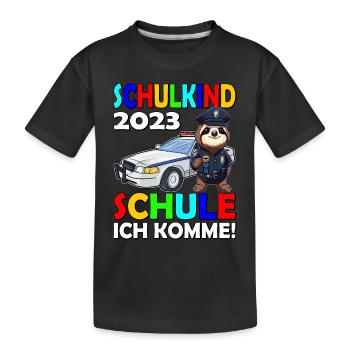 Schulkind 2023 | Schulanfang | Einschulung - Kinder Premium Bio T-Shirt - Schwarz - Vorne