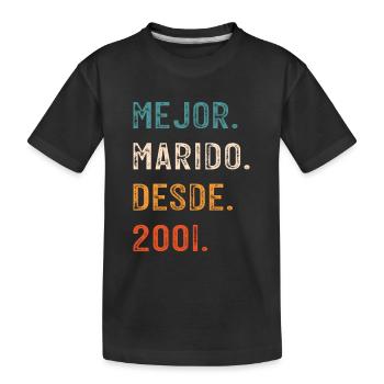 L'homme meilleur mari depuis 2001 - T-shirt bio Premium Enfant - noir - Devant