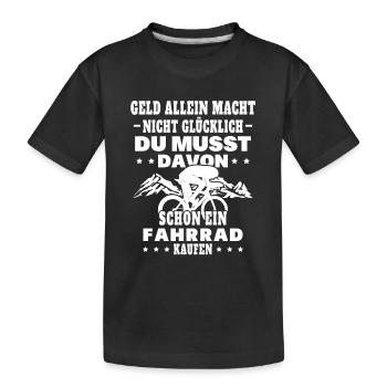 Cooles Fahrrad Radfahrer Spruch Mountainbike Biker - Kinder Premium Bio T-Shirt - Schwarz - Vorne