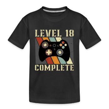 18 Geburtstag Junge Mädchen Deko TShirt Geschenke - Kinder Premium Bio T-Shirt - Schwarz - Vorne