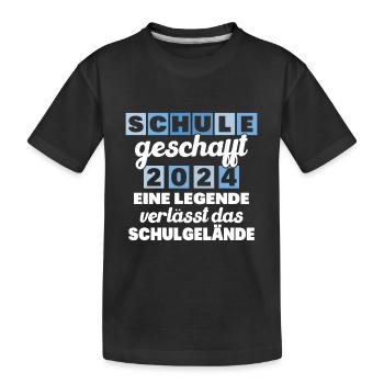 Abschlussabschluss Realschule Grundschule 2024 - Kinder Premium Bio T-Shirt - Schwarz - Vorne