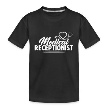Réceptionniste médicale Cadeau réceptionnist - T-shirt bio Premium Enfant - noir - Devant