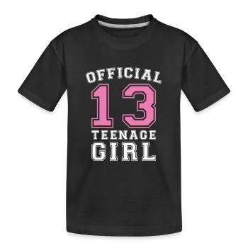 Geboren 13 Teen Jugend Jugendlich - Kinder Premium Bio T-Shirt - Schwarz - Vorne