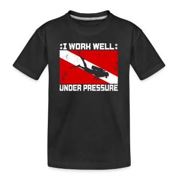 Dive Master Rescue Diver Tauchlehrer - Kinder Premium Bio T-Shirt - Schwarz - Vorne