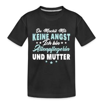 Altenpflegerin Süß Pflegerin Altersheim Geschenk - Kinder Premium Bio T-Shirt - Schwarz - Vorne
