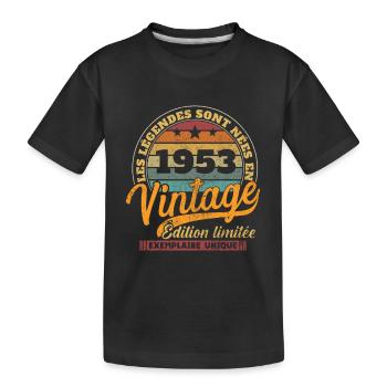 Rétro Vintage 1953 Cadeau D'anniversaire 1953 - T-shirt bio Premium Enfant - noir - Devant