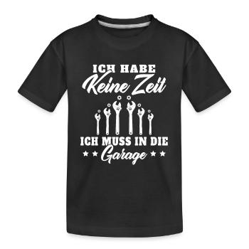 Werkstatt Schrauben Garage Tuner Schrauber - Kinder Premium Bio T-Shirt - Schwarz - Vorne