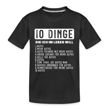 Auto Tuning Schrauber - Kinder Premium Bio T-Shirt - Schwarz - Vorne