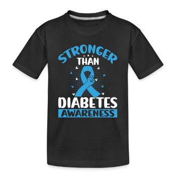 Journée mondiale du diabète de sensibilisation - T-shirt bio Premium Enfant - noir - Devant