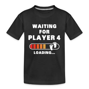 Deuxième fois papa maman père mère Deuxième enfant - T-shirt bio Premium Enfant - noir - Devant