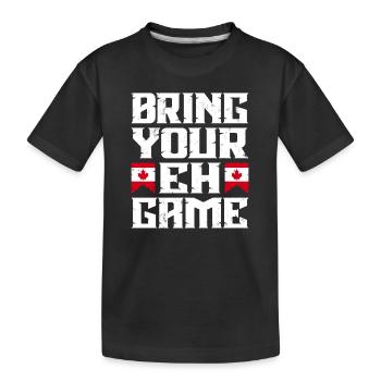 Bringen Sie Ihr Eh Game Canada Flaggensymbol nach Hause Stolz - Kinder Premium Bio T-Shirt - Schwarz - Vorne