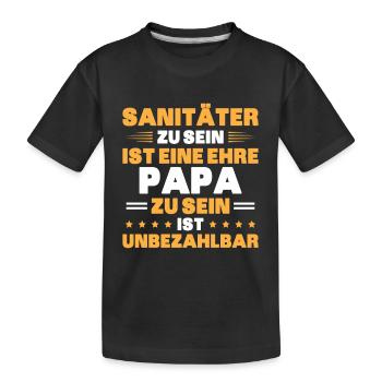 Sanitäter Rettungsdienst - Kinder Premium Bio T-Shirt - Schwarz - Vorne