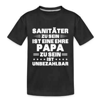 Sanitäter Rettungsdienst - Kinder Premium Bio T-Shirt - Schwarz - Vorne