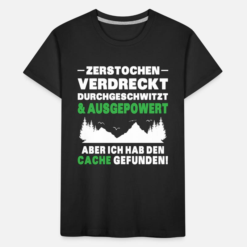 Gecache Geocaching Hobby Cache Kinder Premium Bio T-Shirt