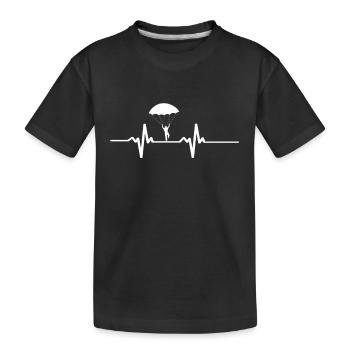 Parachute Skydive Chemise Heartbeat Homme - T-shirt bio Premium Enfant - noir - Devant