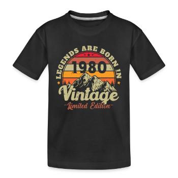 Vintage Retro Geburtstagsgeschenk aus den 1980er Jahren - Kinder Premium Bio T-Shirt - Schwarz - Vorne