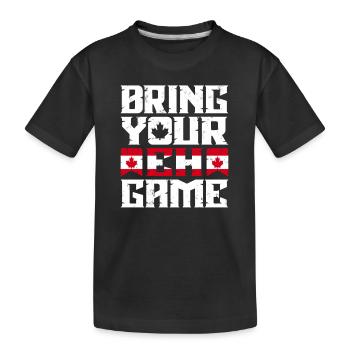 Bringen Sie Ihr Eh Game Canada Flaggensymbol nach Hause Stolz - Kinder Premium Bio T-Shirt - Schwarz - Vorne
