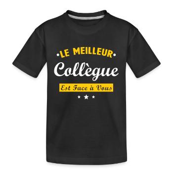 Collègue de travail cadeau humour de bureau - T-shirt bio Premium Enfant - noir - Devant