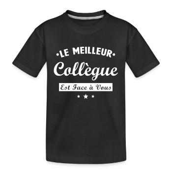 Collègue de travail cadeau humour de bureau - T-shirt bio Premium Enfant - noir - Devant