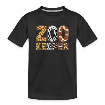 Zookeeper Costume African Animal Safari Zoo Keeper - Kids' Premium Organic T-Shirt - black - Front