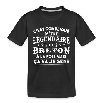 Légendaire et Breton - T-shirt bio Premium Enfant - noir - Devant