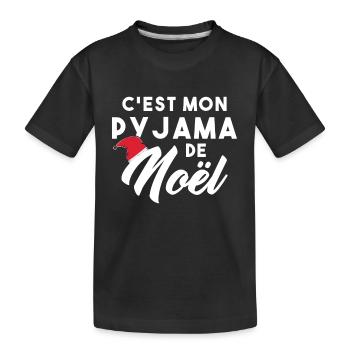 C’est mon pyjama de Noël - T-shirt bio Premium Enfant - noir - Devant