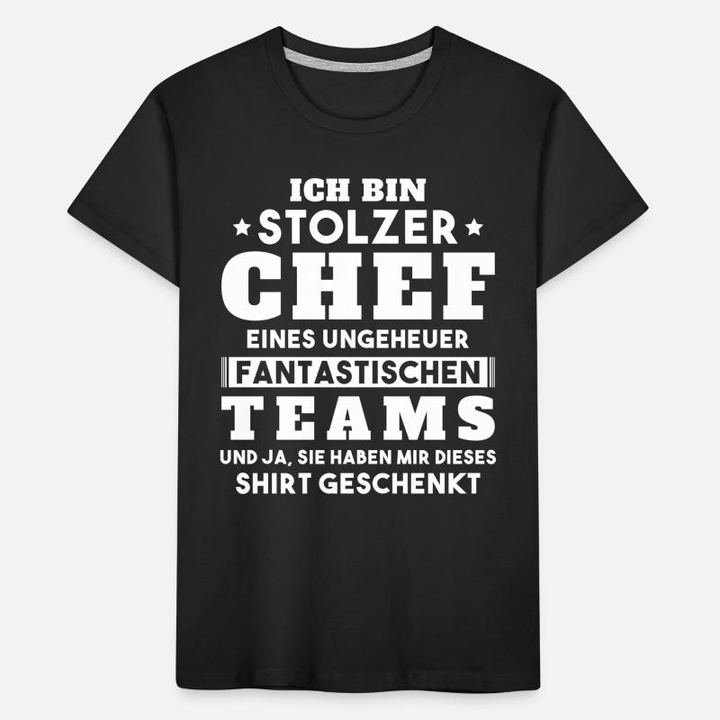 Ich bin Stolzer Chef Geschenkidee Kinder Premium Bio T-Shirt