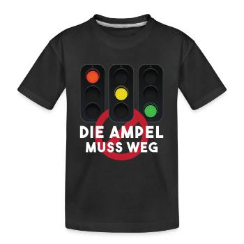 The traffic lights have to go - Kids' Premium Organic T-Shirt - black - Front