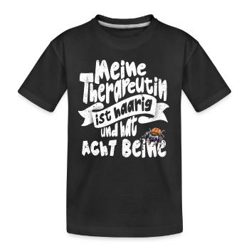 Lustiger Spruch Springspinnen Sammler mit Humor - Kinder Premium Bio T-Shirt - Schwarz - Vorne