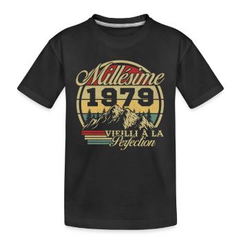 Vintage 1979, Vintage 1979 Birthday Gift - Kids' Premium Organic T-Shirt - black - Front
