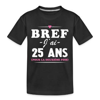 50 Years Anniversary 25 Years For The Second Time - Kids' Premium Organic T-Shirt - black - Front