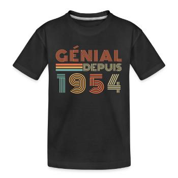 Fantastisch seit 1954 Retro Geburtstagsgeschenk - Kinder Premium Bio T-Shirt - Schwarz - Vorne