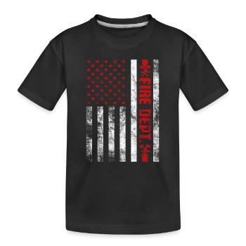 Feuerwehr Feuerwehr Feuerwehr Feuerwehr Brandbekämpfung - Kinder Premium Bio T-Shirt - Schwarz - Vorne