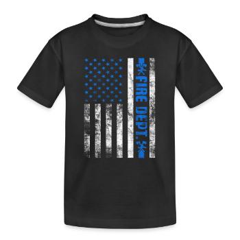 Feuerwehr Feuerwehr Feuerwehr Feuerwehr Brandbekämpfung - Kinder Premium Bio T-Shirt - Schwarz - Vorne