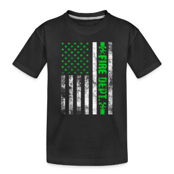 Feuerwehr Feuerwehr Feuerwehr Feuerwehr Brandbekämpfung - Kinder Premium Bio T-Shirt - Schwarz - Vorne