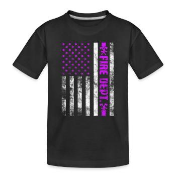 Feuerwehr Feuerwehr Feuerwehr Feuerwehr Brandbekämpfung - Kinder Premium Bio T-Shirt - Schwarz - Vorne