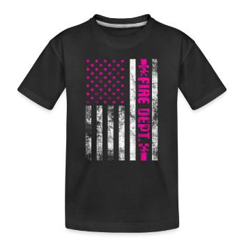 Feuerwehr Feuerwehr Feuerwehr Feuerwehr Brandbekämpfung - Kinder Premium Bio T-Shirt - Schwarz - Vorne