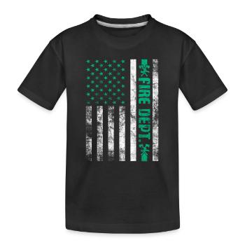 Feuerwehr Feuerwehr Feuerwehr Feuerwehr Brandbekämpfung - Kinder Premium Bio T-Shirt - Schwarz - Vorne