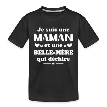 Mutter Ehefrau Und Eine Herzzerreißende Schwiegermutter - Kinder Premium Bio T-Shirt - Schwarz - Vorne