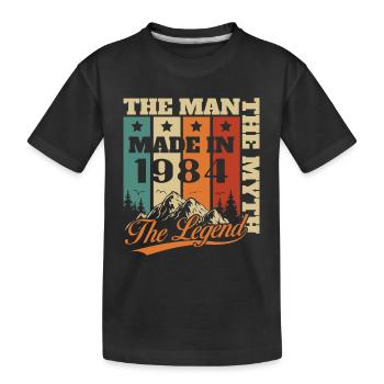 Vinatge 1984 Geburtstagsgeschenk - Kinder Premium Bio T-Shirt - Schwarz - Vorne