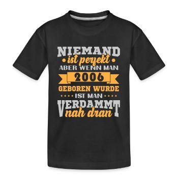 2006 Vintage Retro Birthday Gift - Kids' Premium Organic T-Shirt - black - Front