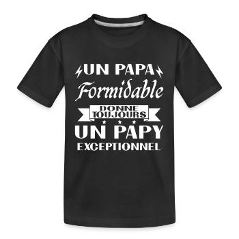 Toller Papa Gibt Einen Außergewöhnlichen Opa - Kinder Premium Bio T-Shirt - Schwarz - Vorne