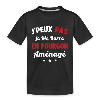 J'peux pas j'me barre en fourgon aménagé - T-shirt bio Premium Enfant - noir - Devant