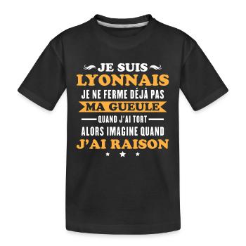 Humour Lyonnais I don't keep my mouth shut - Kids' Premium Organic T-Shirt - black - Front